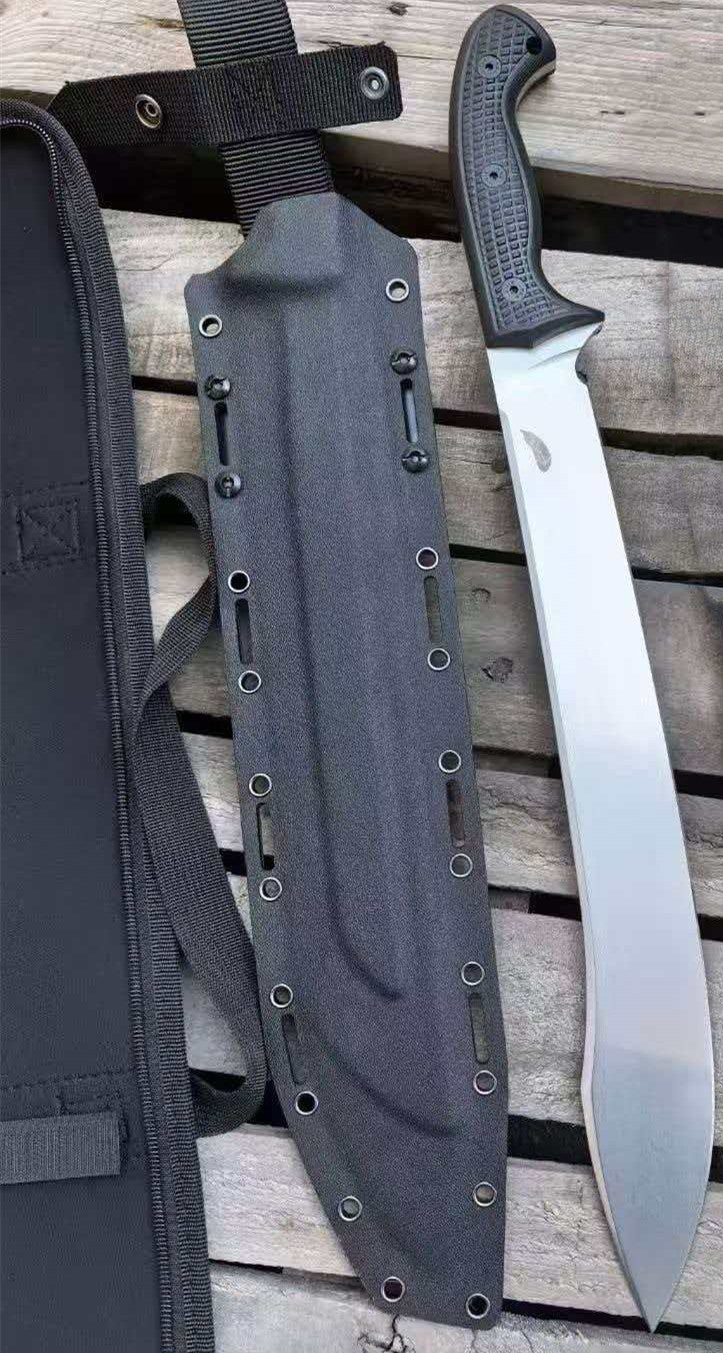 HJF Eggplant DC53 Steel G10 Handle Outdoor Fixed Blade Bushcraft