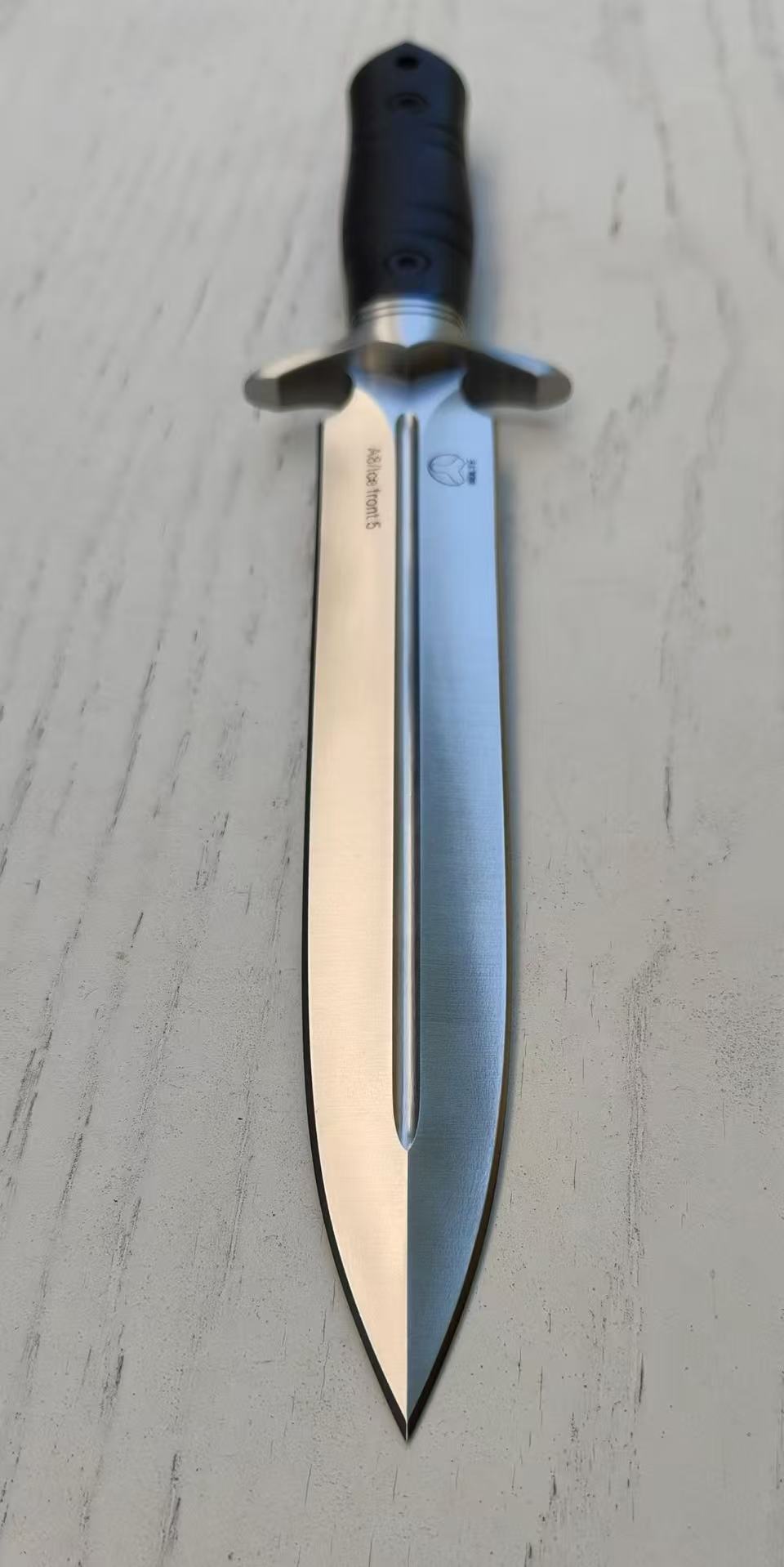 Bolte Ice Front 5 A8 Steel / DLC Dagger Fixed Blade Knife