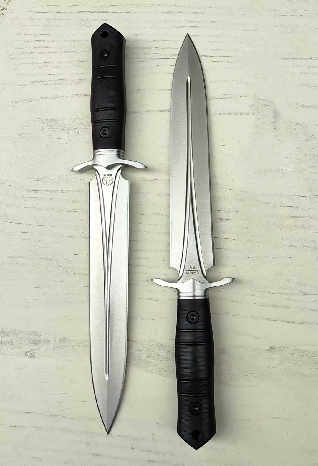 Bolte Ice Front 6 A8 Steel Dagger Double Blade Knife