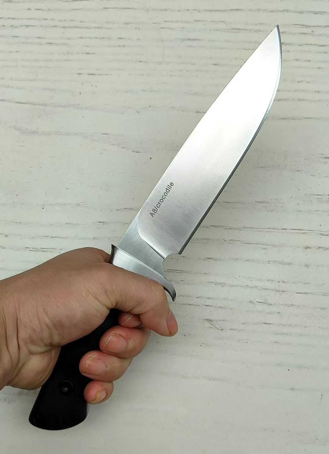 Bolte Crocodile Bowie Knife A8 Steel Fixed Blade Knife
