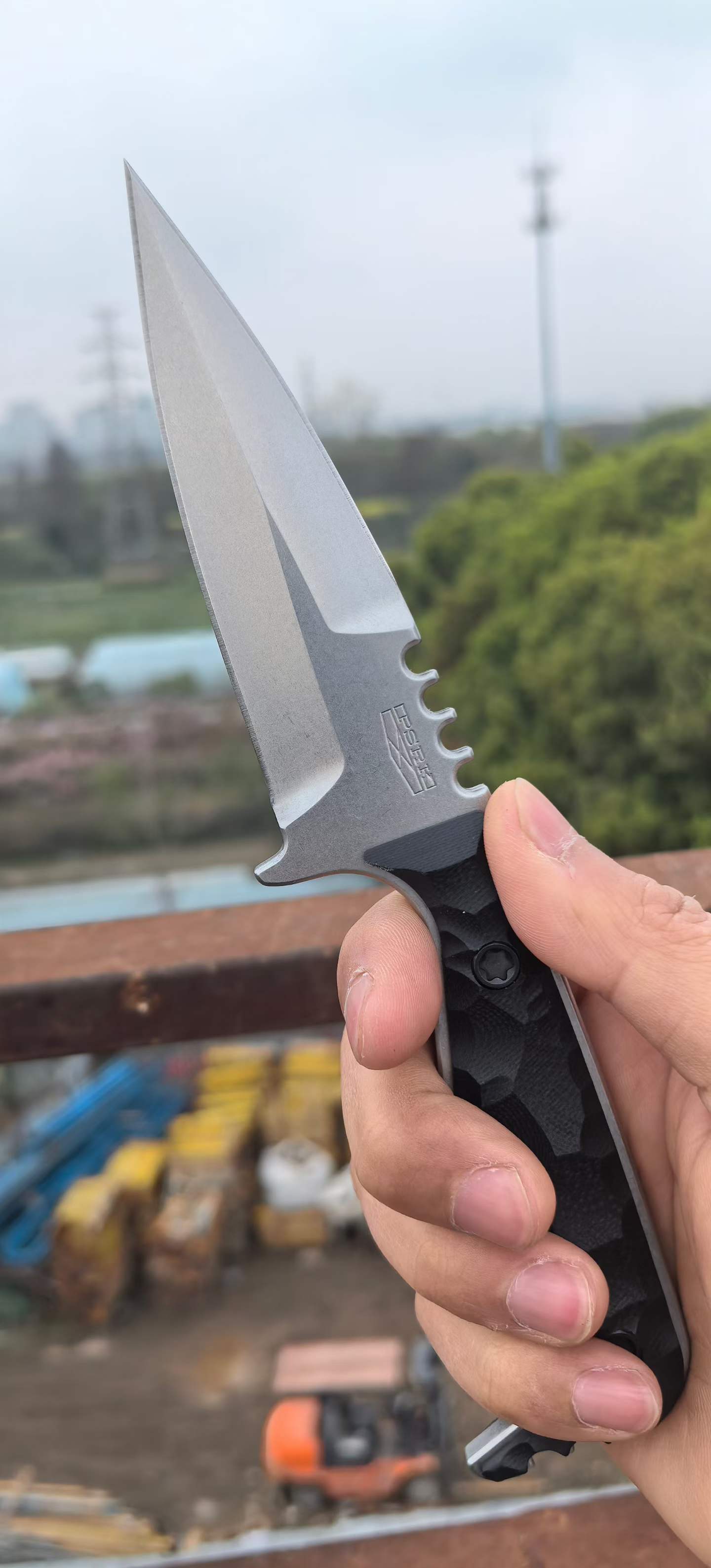 PSRK FM918 / CPM-3V Steel Dagger Double Blade Knife