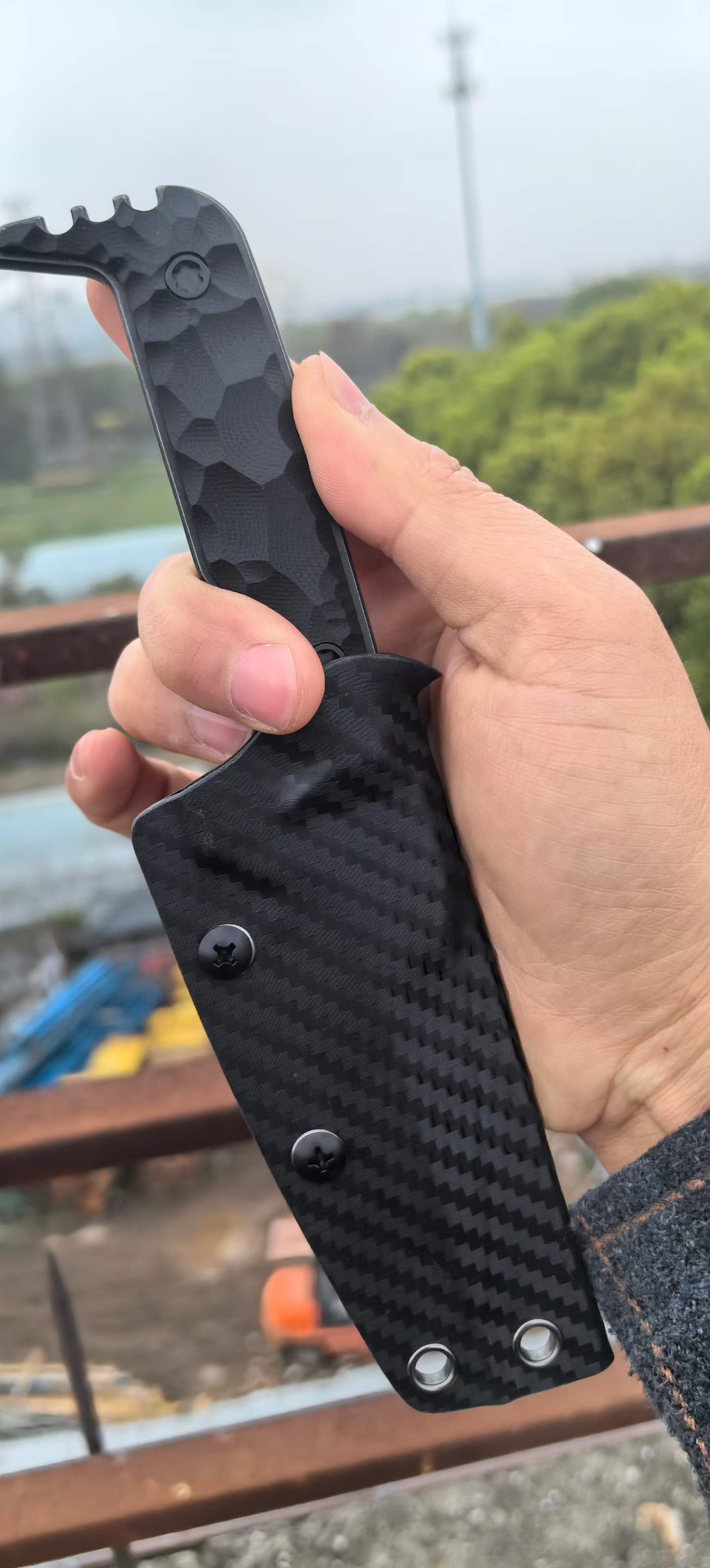 PSRK FM918 / CPM-3V Steel Dagger Double Blade Knife