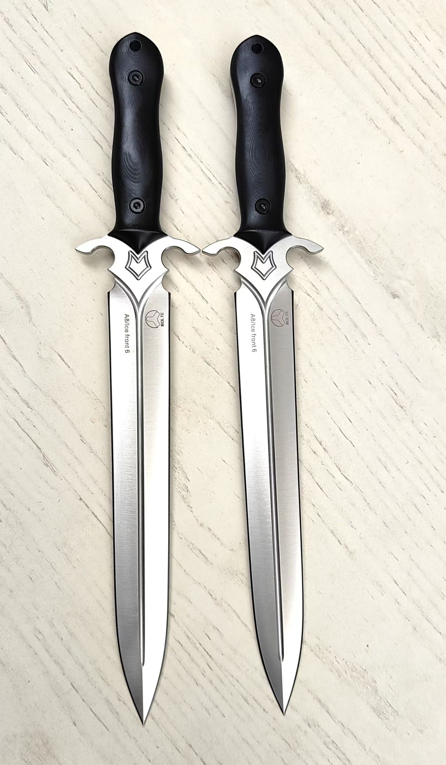 Bolte Ice Front 6 A8 Steel Dagger Double Blade Knife