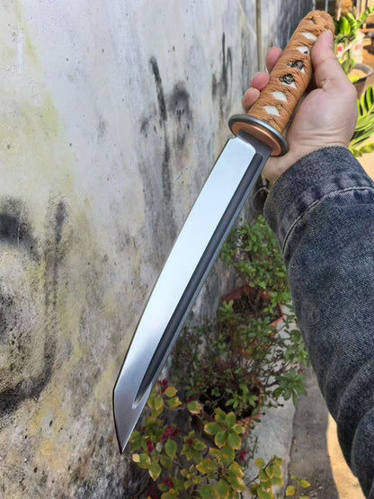 HJF War Tiger Samurai Knife DC53 Steel Fixed Blade Knife