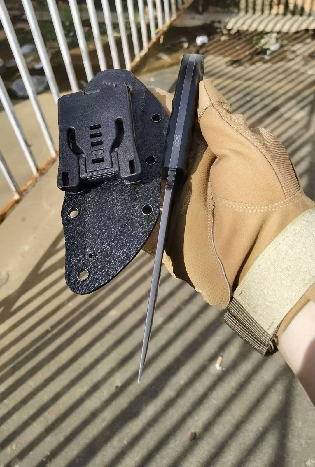 HJF Tactical DC53 Steel Fixed Blade Knife