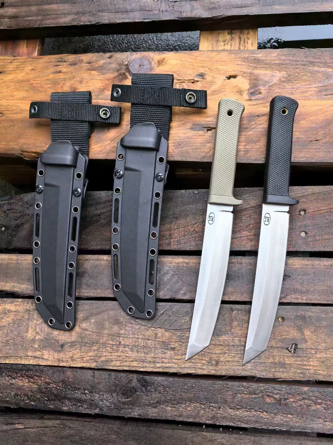 HJF Scout Tactical SLD Sandwich Steel Fixed Blade Knife
