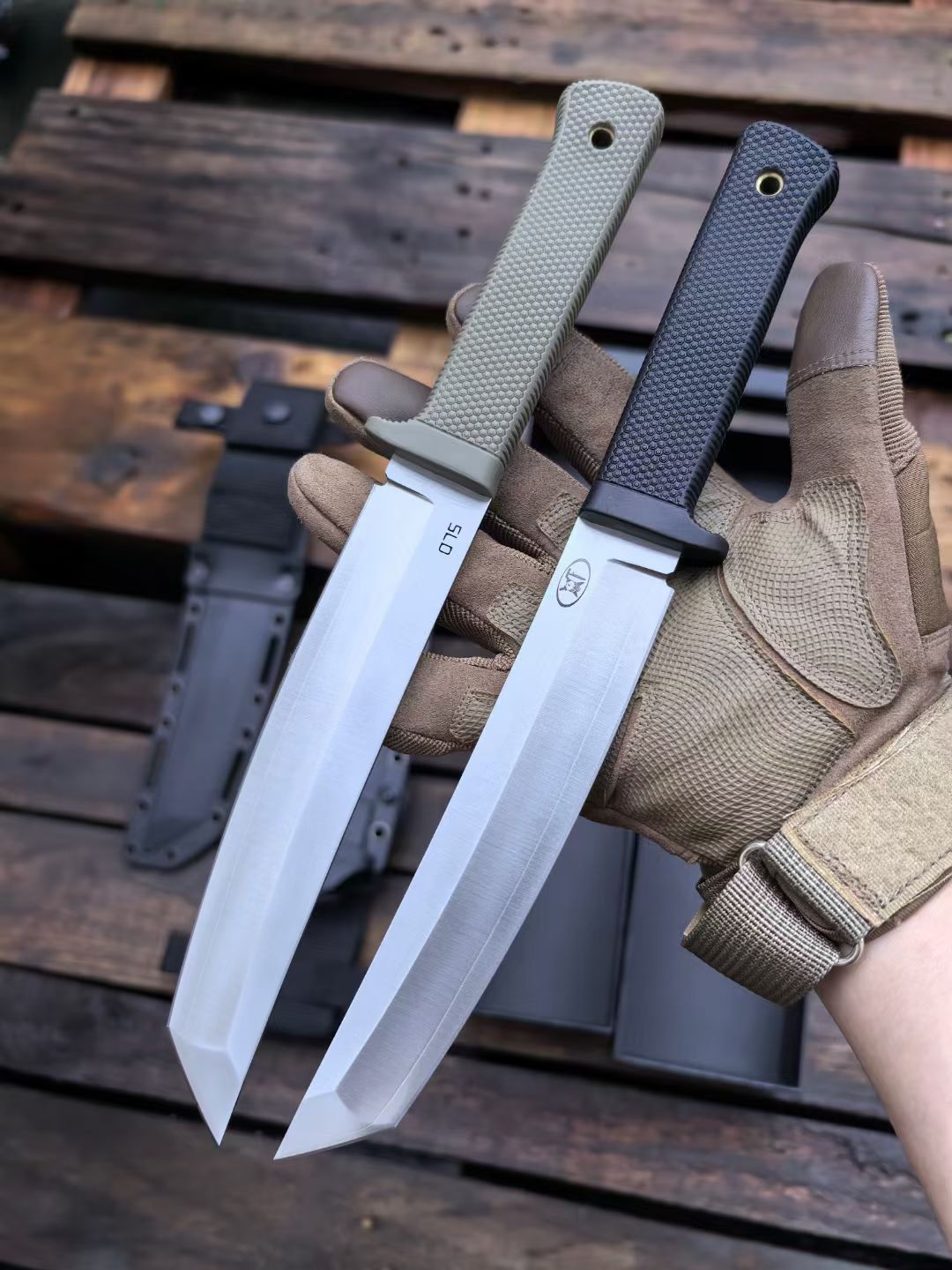 HJF Scout Tactical SLD Sandwich Steel Fixed Blade Knife