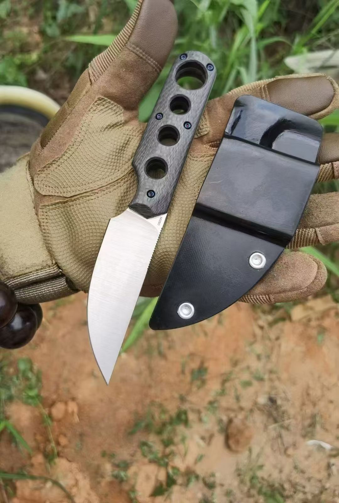 HJF Small M390 Steel Fixed Blade Knife