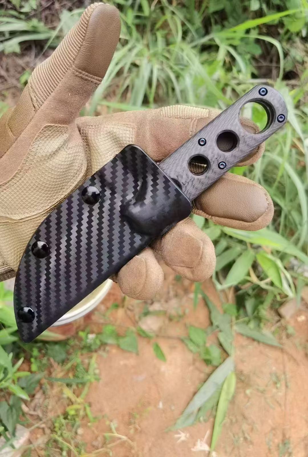HJF Small M390 Steel Fixed Blade Knife
