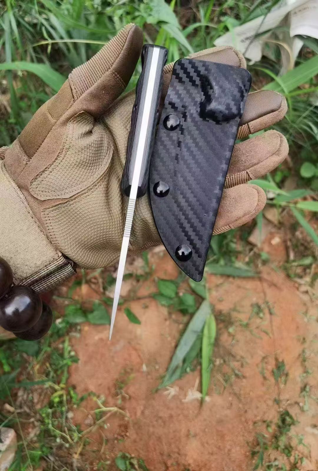 HJF Small M390 Steel Fixed Blade Knife