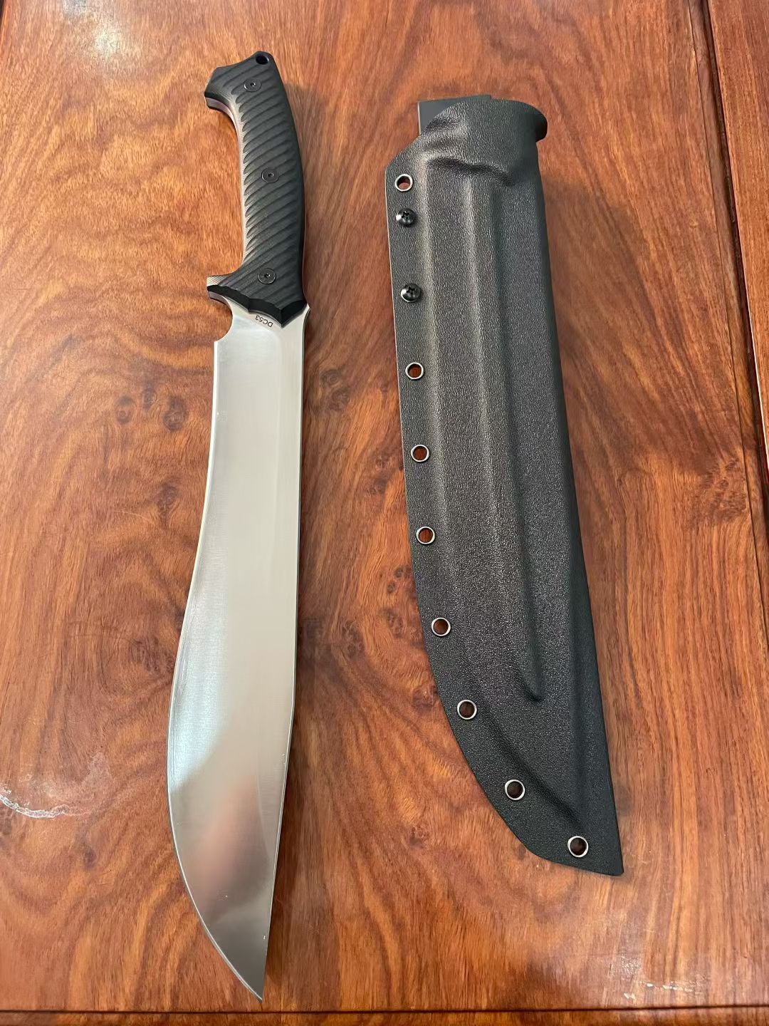 Bison PoJia Tactical DC53 Steel Fixed Blade Knife Bowie Knife