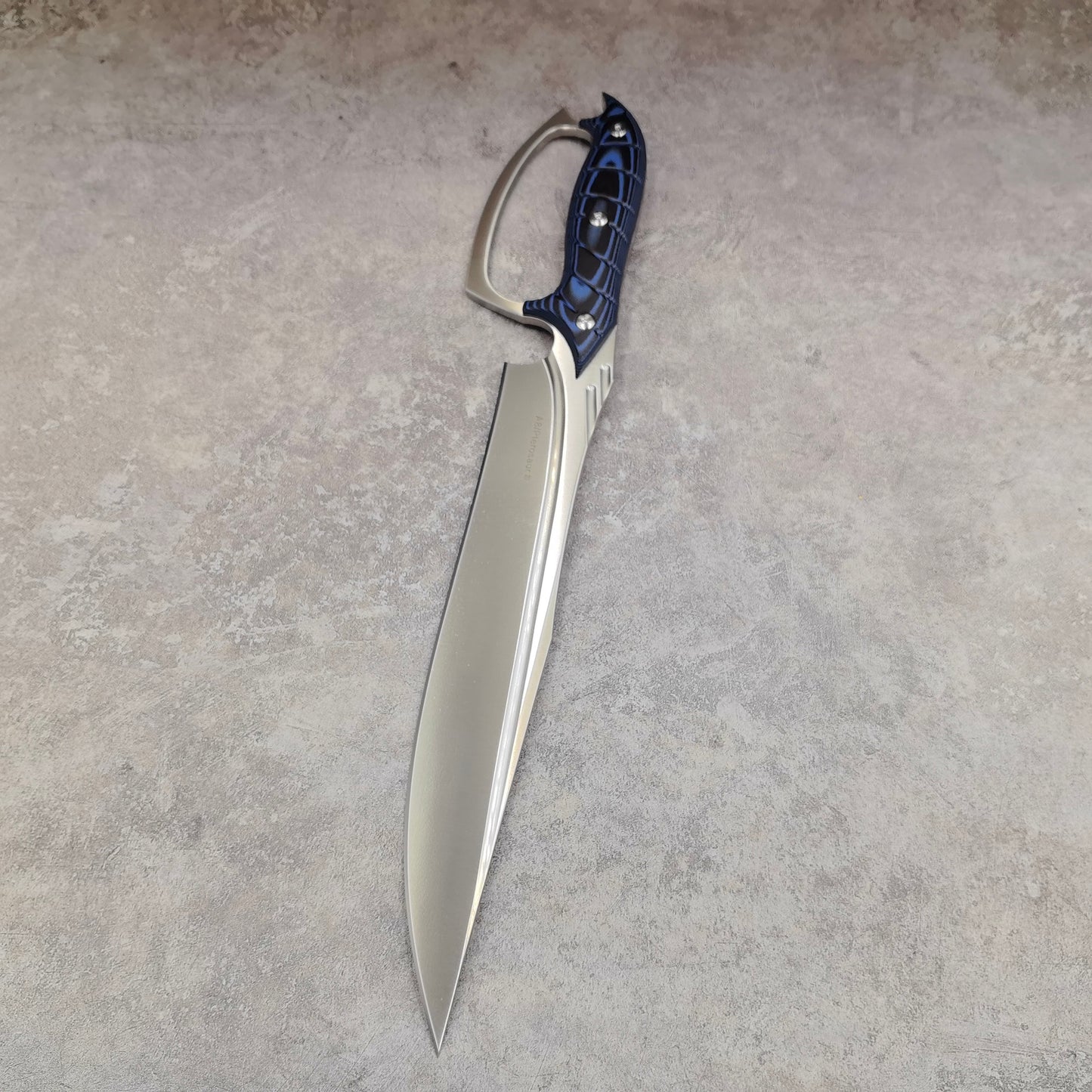 Reclusedge Pterosaur A8 Steel Big Bowie Fixed Blade Knife with Hand Guard