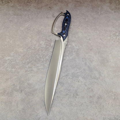 Reclusedge Pterosaur A8 Steel Big Bowie Fixed Blade Knife with Hand Guard
