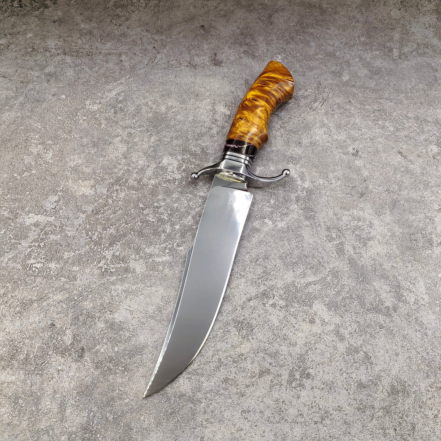 Reclusedge  Mirror Light Surface DC53 Steel Fixed Blade Knife Bowie Knife For Collection