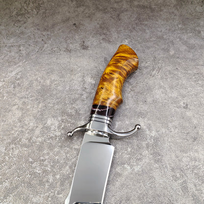 Reclusedge  Mirror Light Surface DC53 Steel Fixed Blade Knife Bowie Knife For Collection