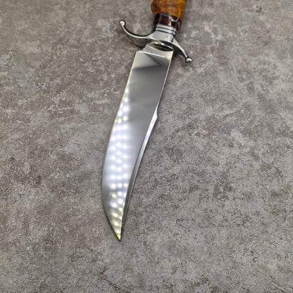 Reclusedge  Mirror Light Surface DC53 Steel Fixed Blade Knife Bowie Knife For Collection
