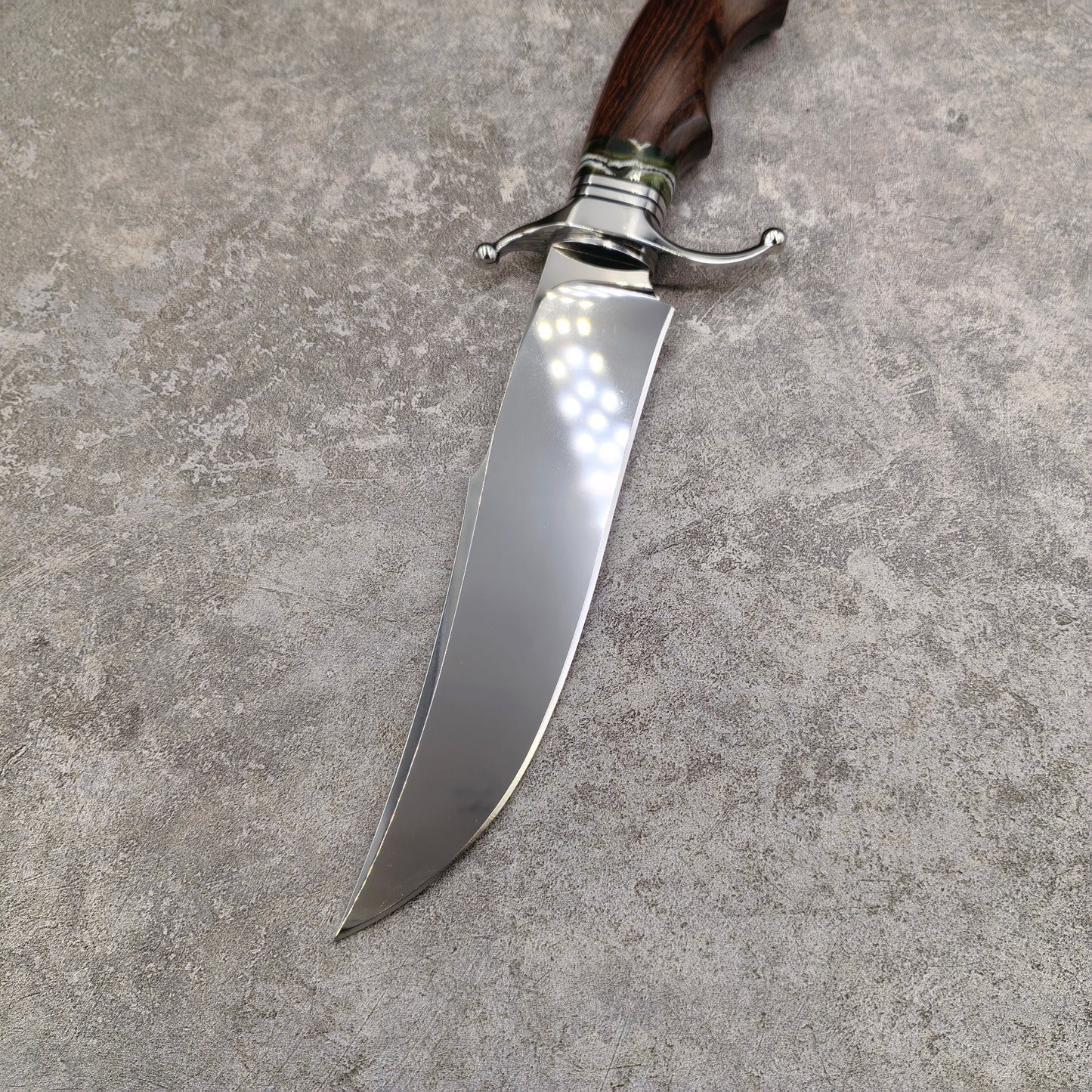 Reclusedge  Mirror Light Surface DC53 Steel Fixed Blade Knife Bowie Knife For Collection