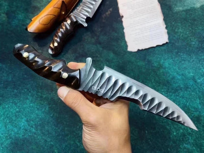 TuJi DC53 Steel Outdoor Full Tang Fixed Blade Knife Convex Grind Knife