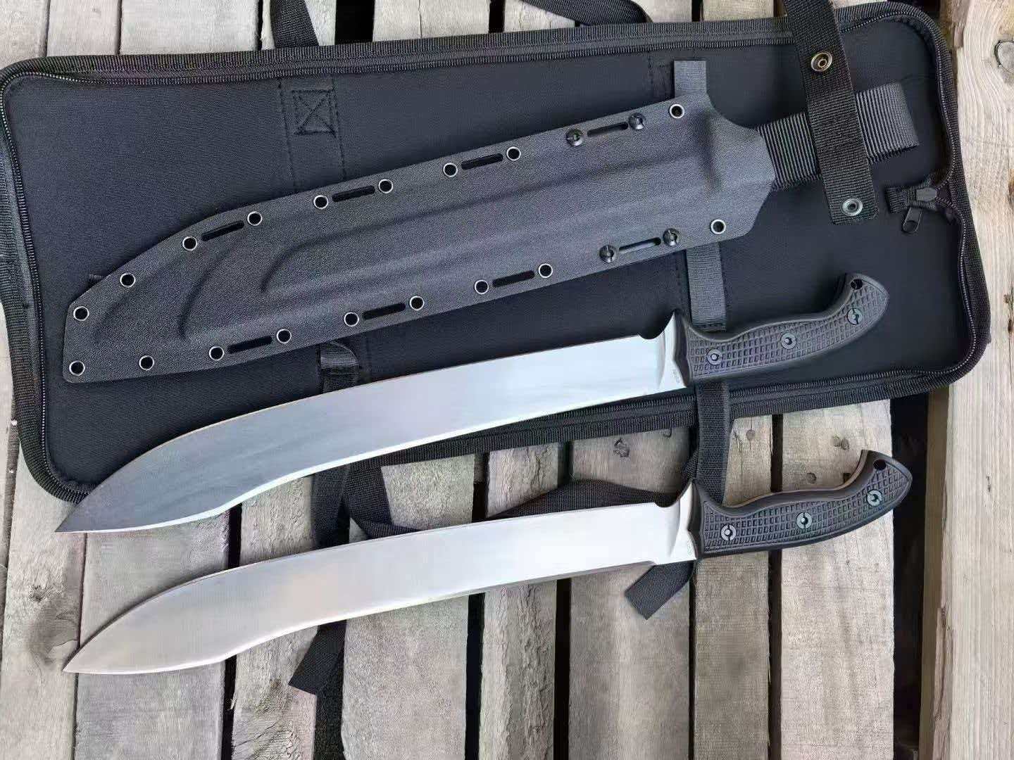 HJF Eggplant DC53 Steel G10 Handle Outdoor Fixed Blade Bushcraft Knife