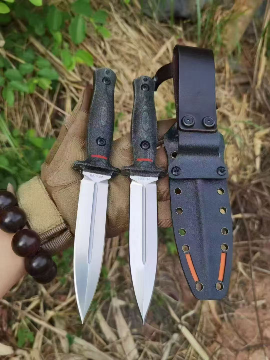 HJF Wilderness Leopard A8 Steel Dagger Fixed Blade Knife