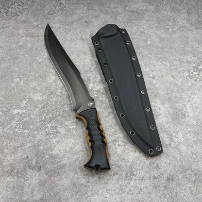 MiaoRen 14C28N Steel Titanium Coated Outdoor Fixed Blade Hunting Knife