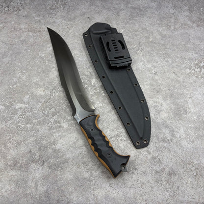MiaoRen 14C28N Steel Titanium Coated Outdoor Fixed Blade Hunting Knife