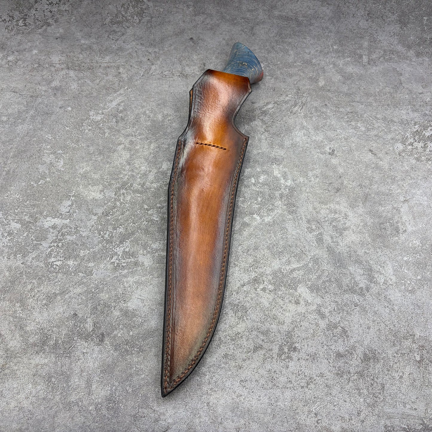 Reclusedge Jade VG10 Damascus Steel Bowie Fixed Blade Knife for Collection