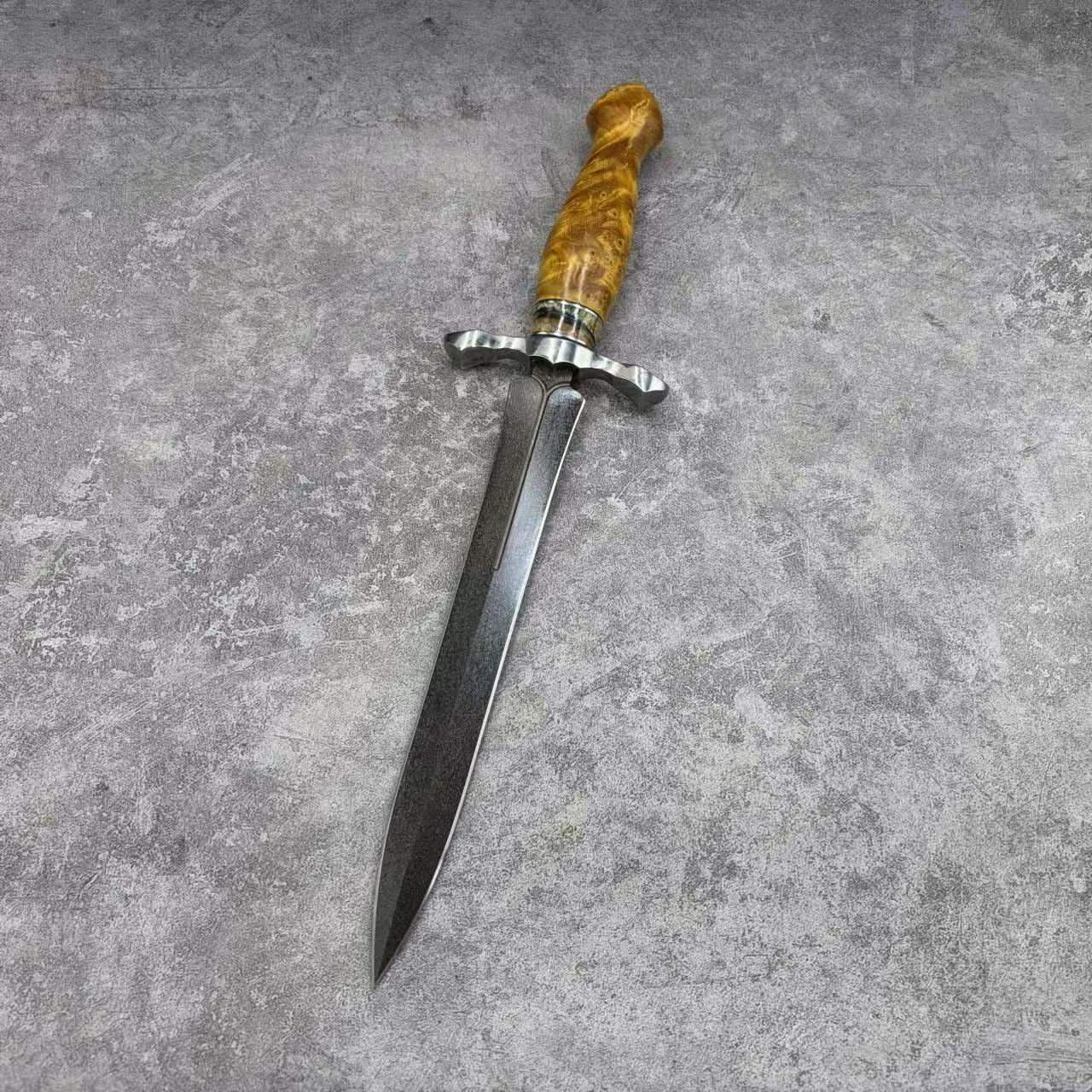 Reclusedge Emperor Wooz Steel Dagger Fixed Blade Knife for Collection