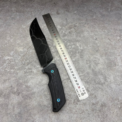 MieBa DC53 Steel Lightening Coated Fixed Blade Hunting Knife Outdoor