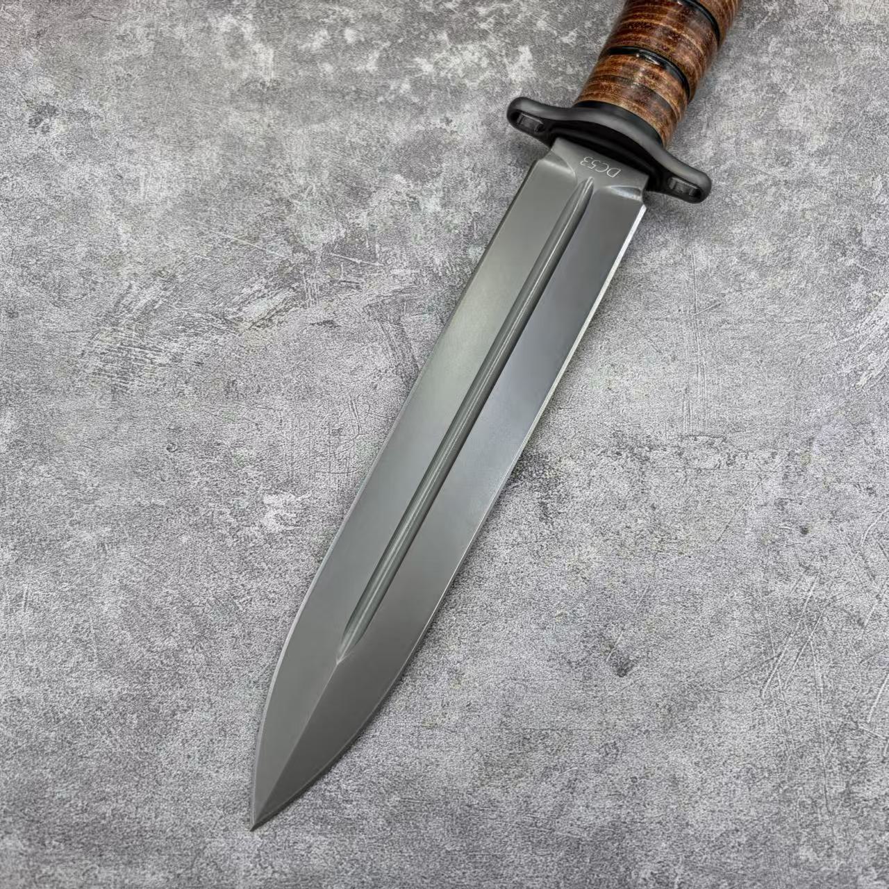 Reclusedge PJia Tactical DC53 Steel Dagger Fixed Blade Knife Bowie Knife