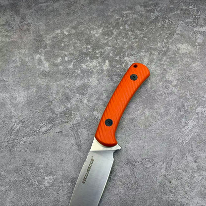 Reclusedge 14C28N Steel Outdoor Small Fixed Blade Knife With Orange Handle