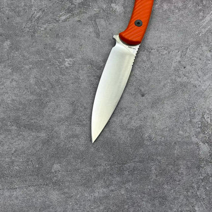 Reclusedge 14C28N Steel Outdoor Small Fixed Blade Knife With Orange Handle