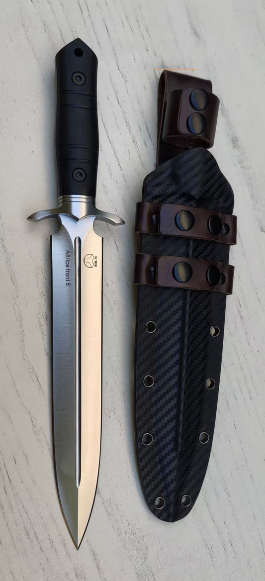 Bolte Ice Front 5 A8 Steel / DLC Dagger Fixed Blade Knife