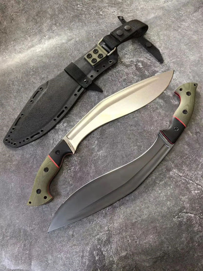 HJF Mad Ox Kukri  Tactical DC53 Steel Fixed Blade Knife