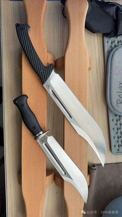Buffalo Godslayer DC53 Steel Big Bowie Fixed Blade Knife