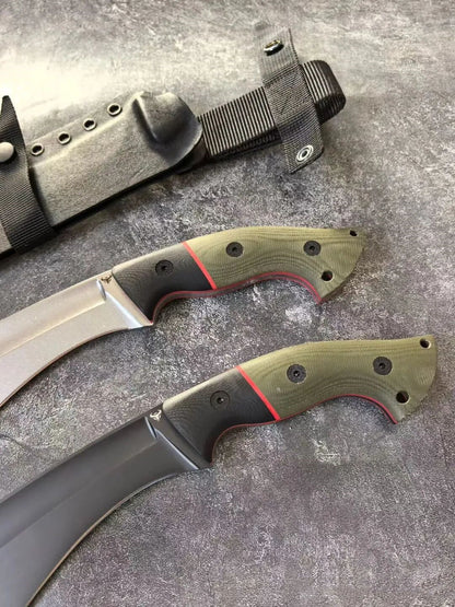 HJF Mad Ox Kukri  Tactical DC53 Steel Fixed Blade Knife