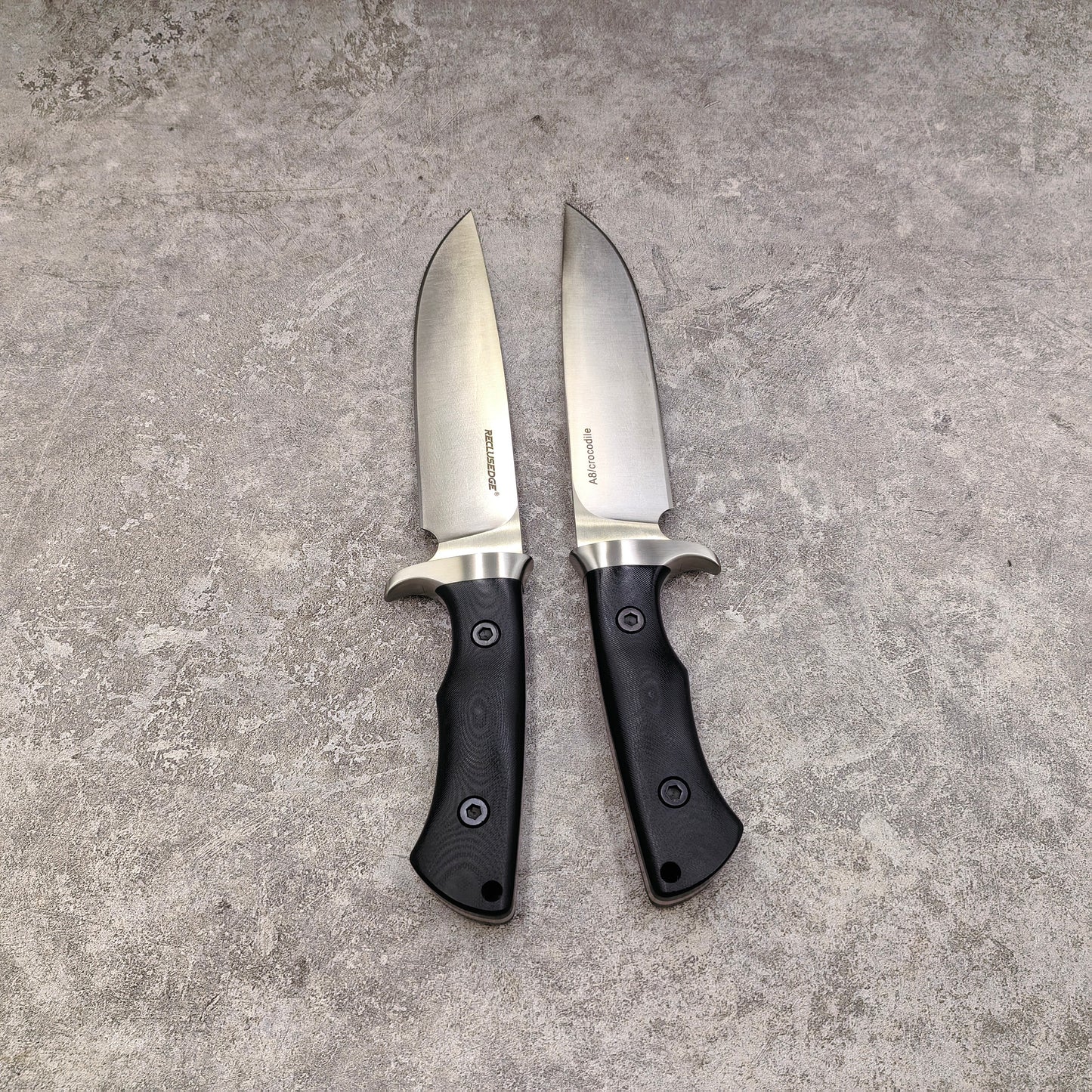 Reclusedge Crocodile Bowie Knife A8 Steel Fixed Blade Knife