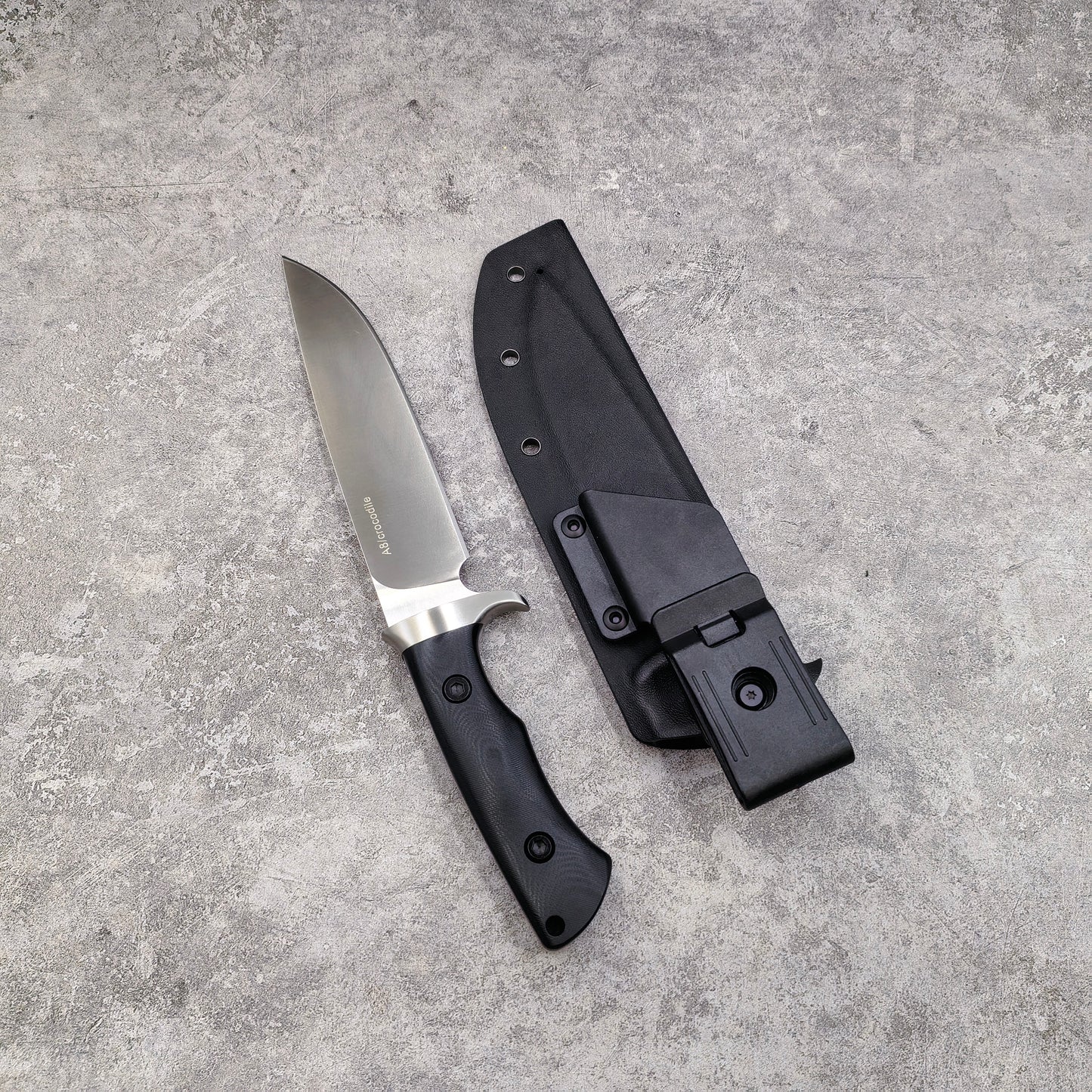Reclusedge Crocodile Bowie Knife A8 Steel Fixed Blade Knife