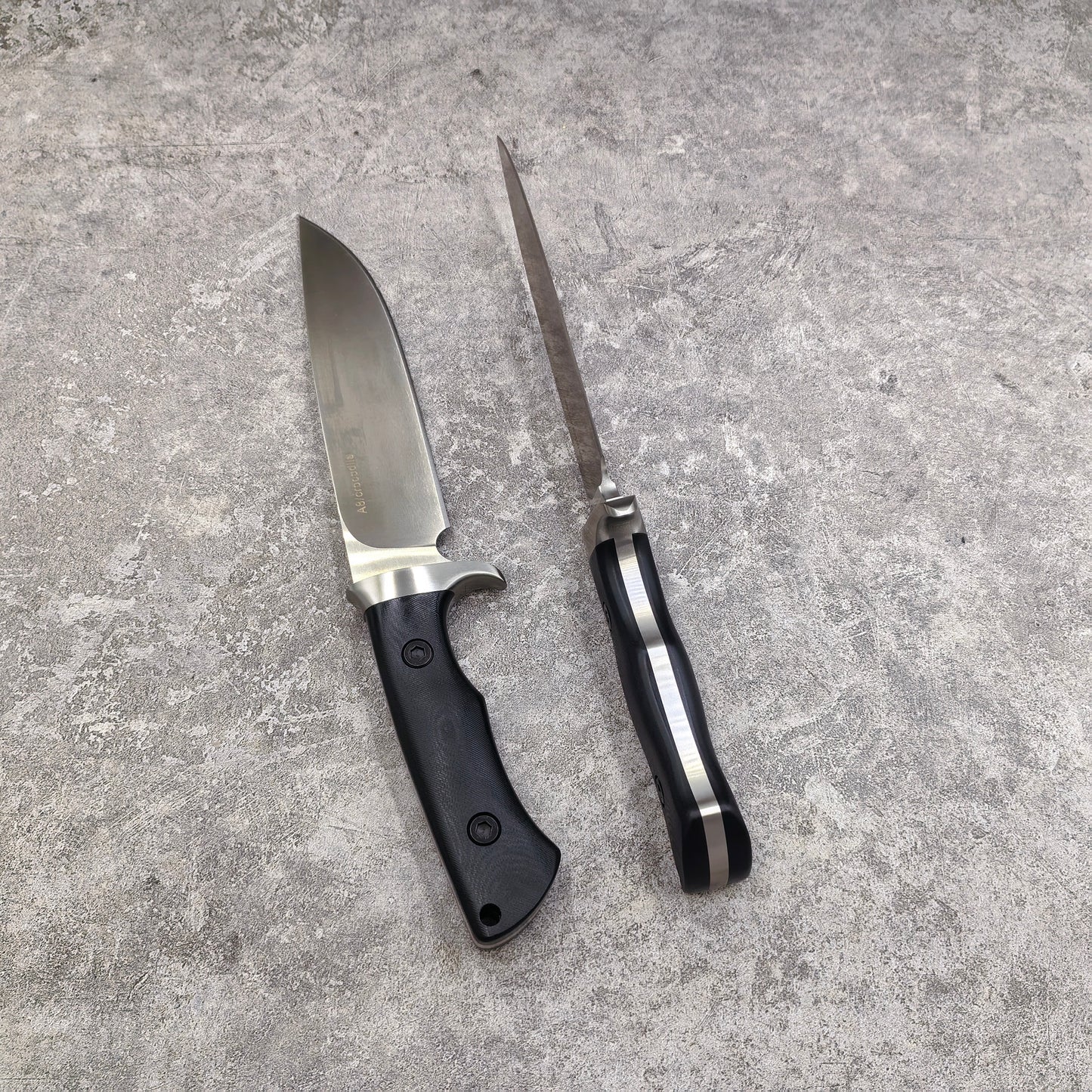 Reclusedge Crocodile Bowie Knife A8 Steel Fixed Blade Knife
