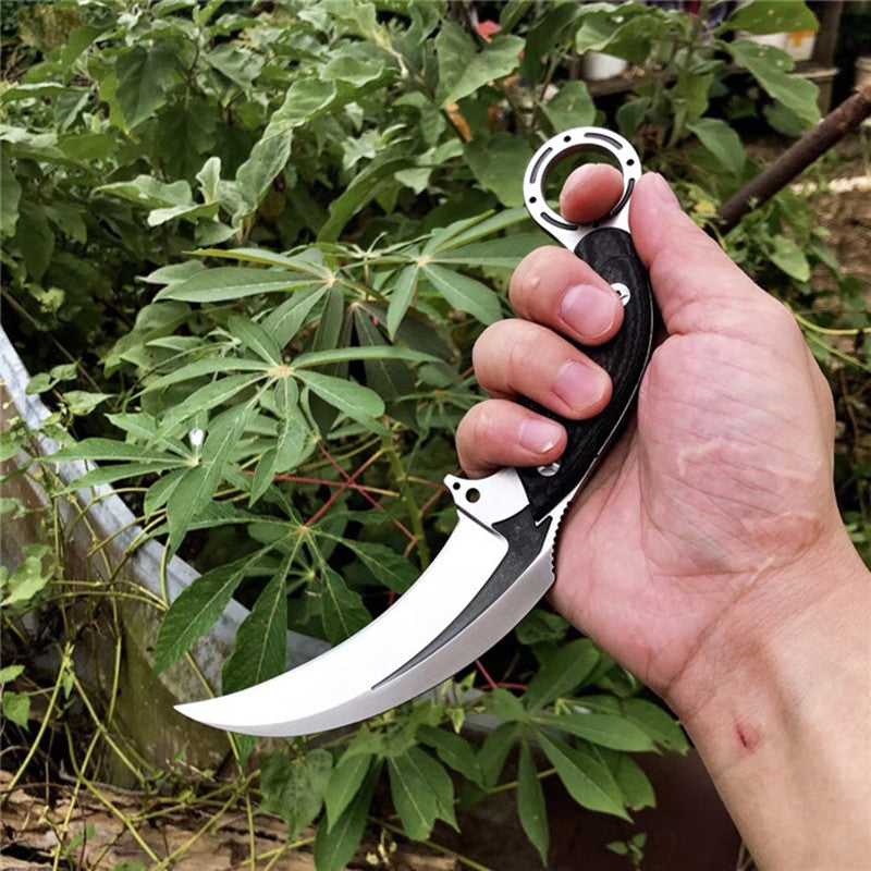 Mirrored Sheen Karambit Fixed Blade Knife
