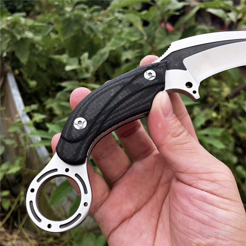 Mirrored Sheen Karambit Fixed Blade Knife