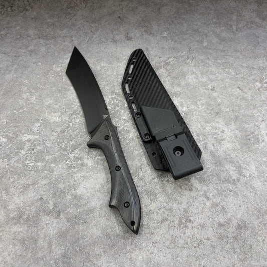 HuLi CPM-3V Steel DLC Coated Fixed Blade Hunting Knife