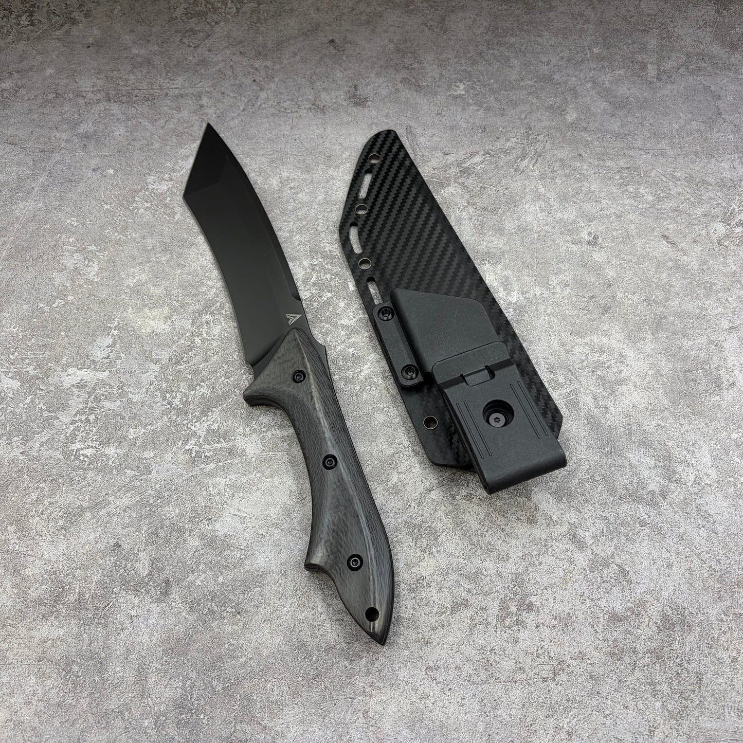 HuLi CPM-3V Steel DLC Coated Fixed Blade Hunting Knife