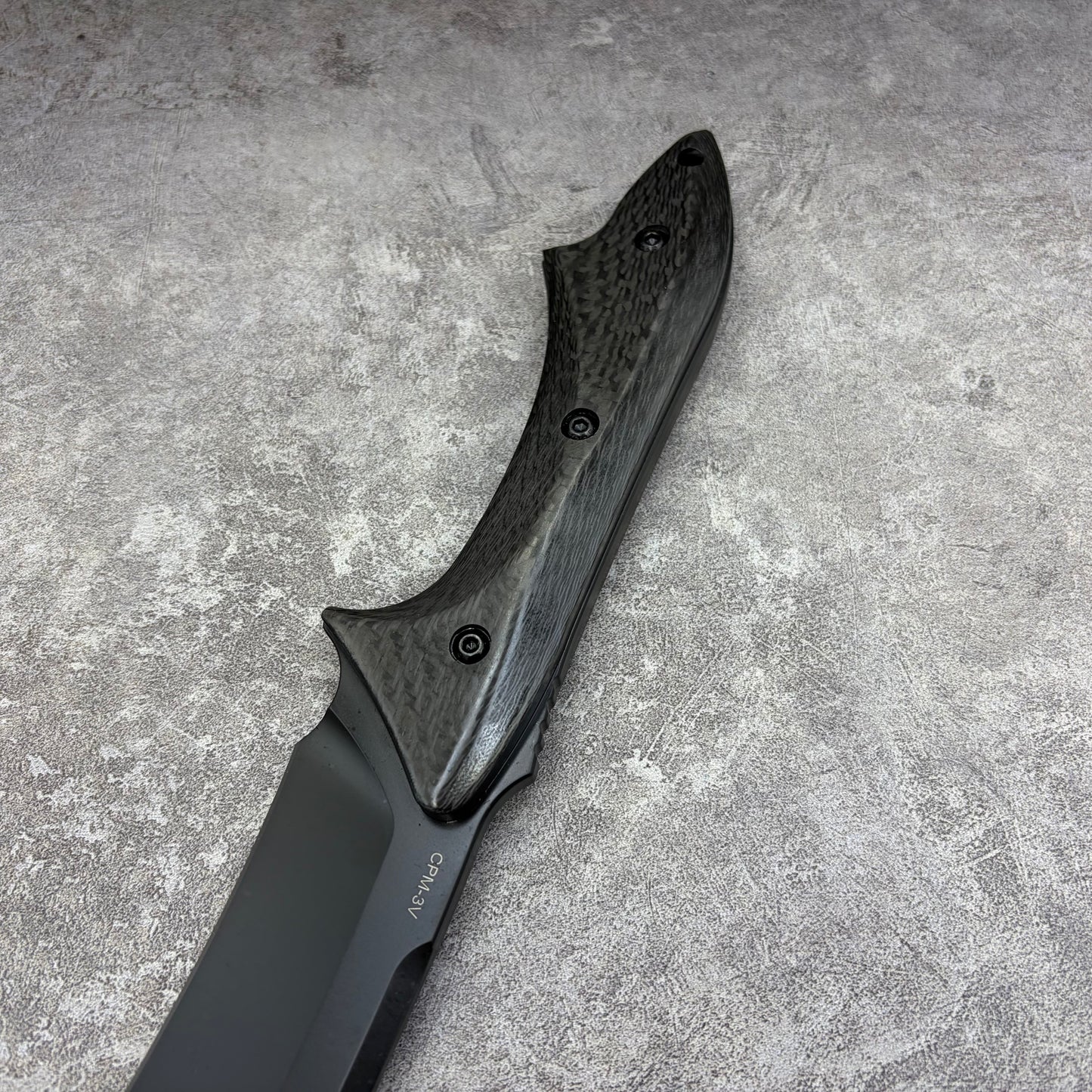 HuLi CPM-3V Steel DLC Coated Fixed Blade Hunting Knife