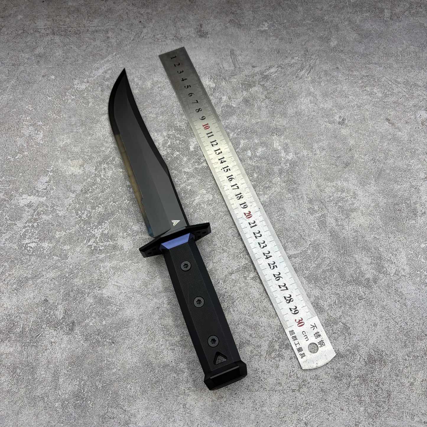 HaiZhua Unimax Steel DLC Coated Black Mirror Finished Fixed Blade Hunting Knife