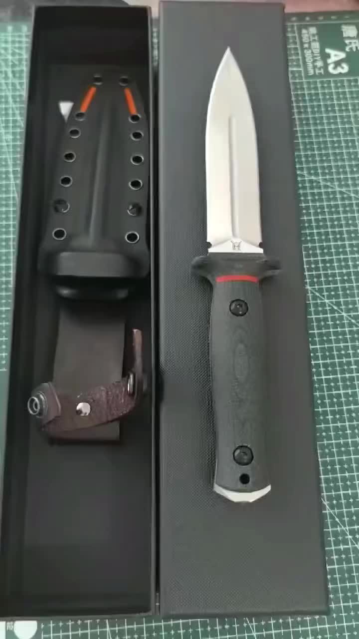 HJF Wilderness Leopard A8 Steel Dagger Fixed Blade Knife