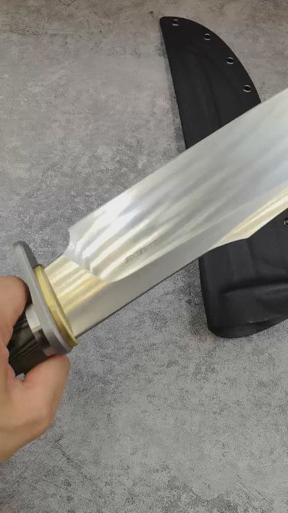 Reclusedge Tactical DC53 Steel Fixed Blade Knife Bowie Knife