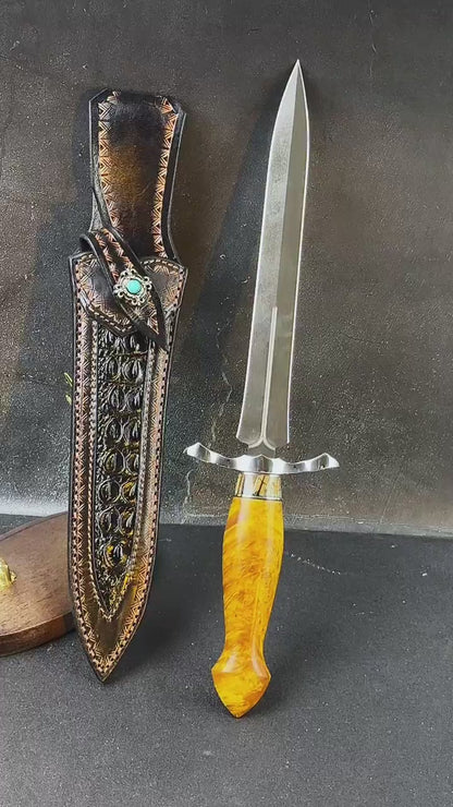Emperor Wooz Steel Dagger Double Blade Knife