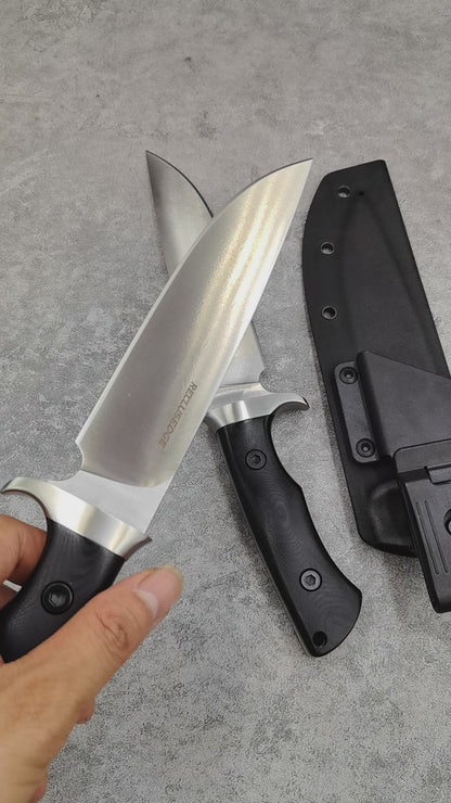 Reclusedge Crocodile Bowie Knife A8 Steel Fixed Blade Knife