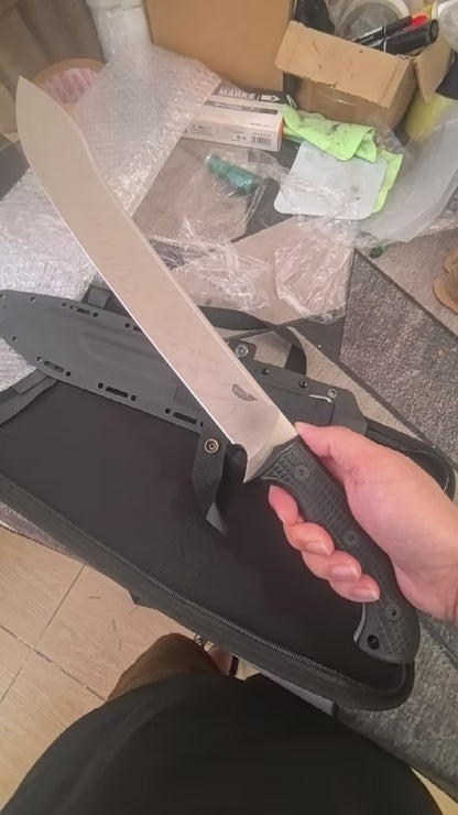 HJF Eggplant DC53 Steel G10 Handle Outdoor Fixed Blade Bushcraft Knife